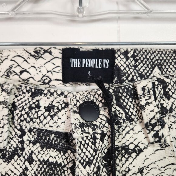 The People Vs Snakeskin Low Rise Jeans Rascal New NWT Size 8 Animal Print Skinny - Picture 4 of 10